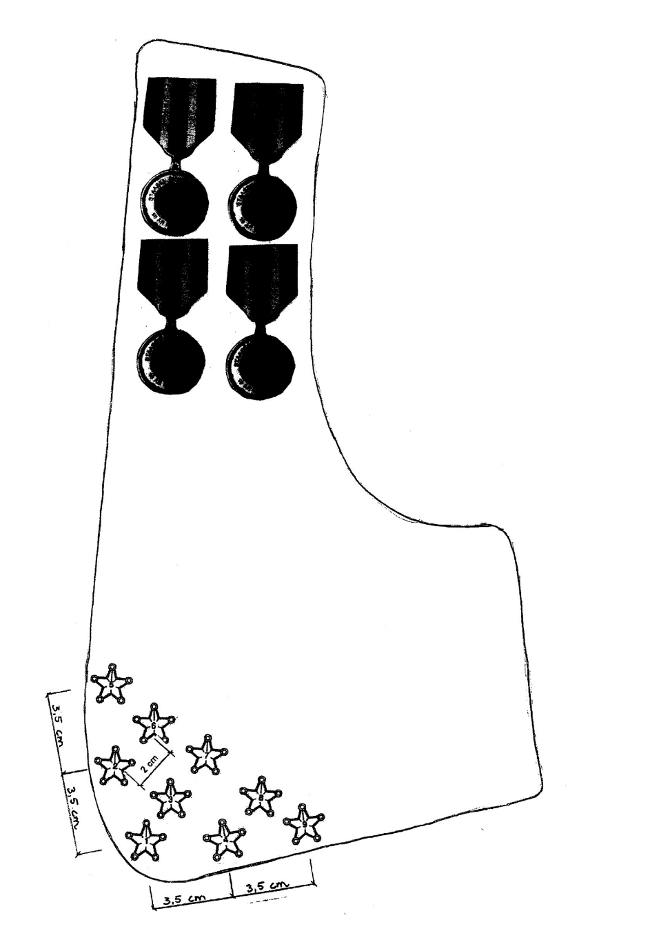 Medaljeanheng tegning